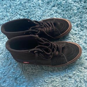 Black/Brown High Top Vans